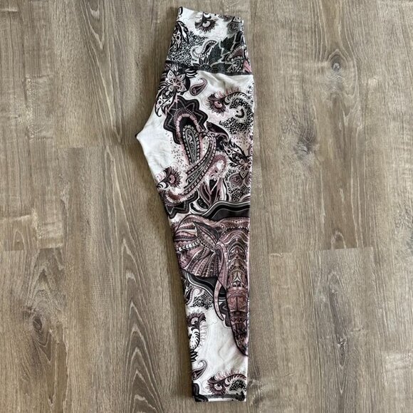 Evolution & Creation High-Waist Printed Elephant Paisley Leggings | 23" Inseam - Picture 1 of 11